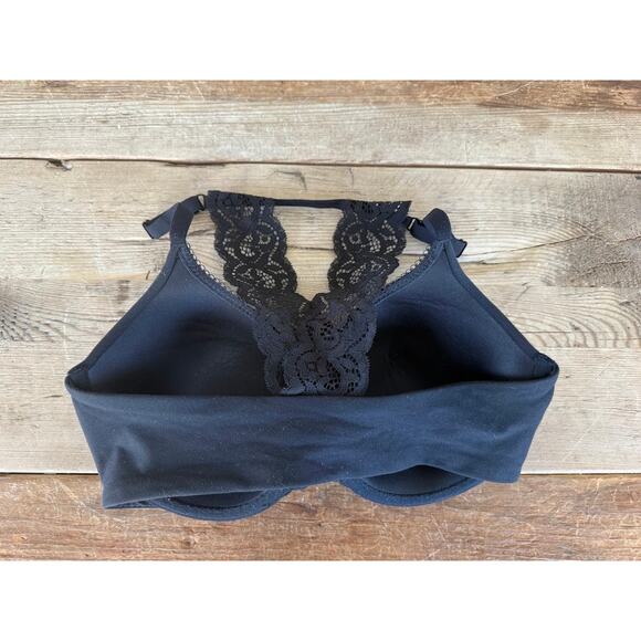 Victoria's Secret Black Lace 32DD Body by Victoria Front Cl Full Coverage Bra - Picture 2 of 2